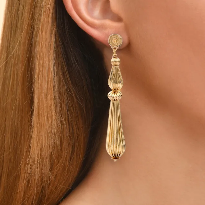 Inti pierced stud earrings - gold