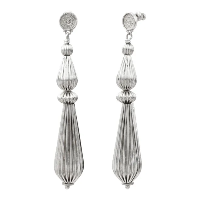 Inti pierced stud earrings - silver