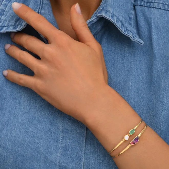 Lhasa bangle bracelet - green