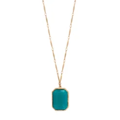 Louise Adjustable Long Necklace - Green