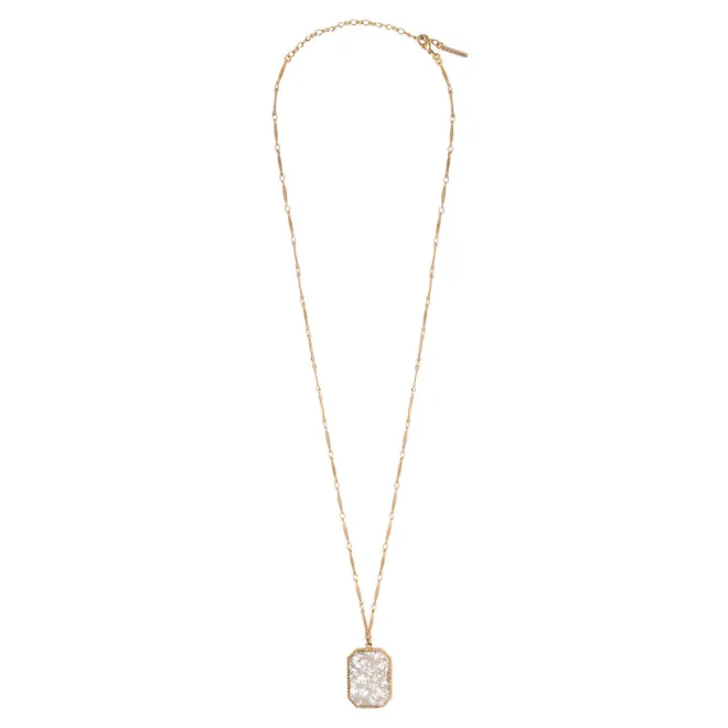 Louise Adjustable Long Necklace - White