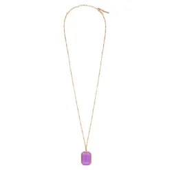 Louise Adjustable Long Necklace - Mauve