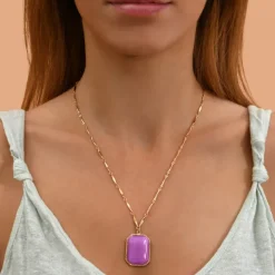 Louise Adjustable Long Necklace - Mauve