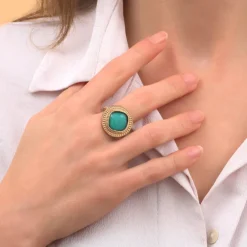 Louise adjustable ring - turquoise