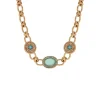 Louise chain necklace - blue