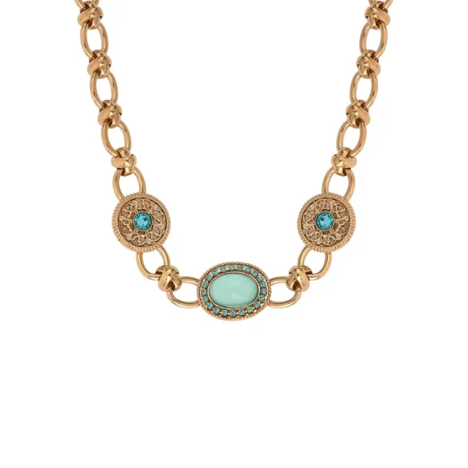 Louise chain necklace - blue
