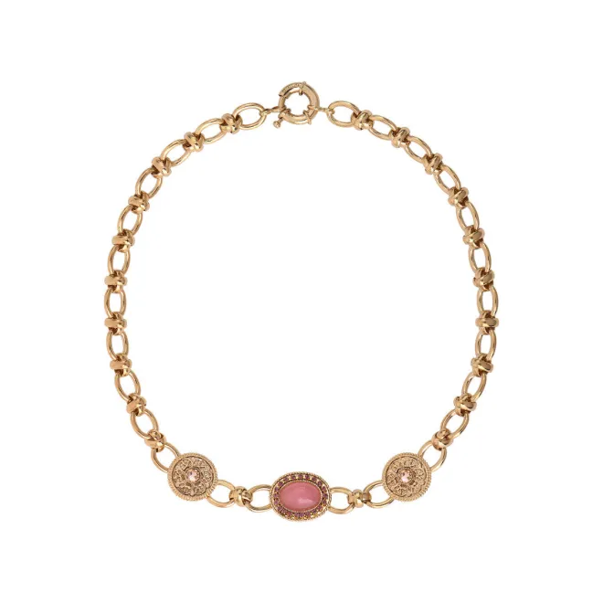 Louise chain necklace - pink