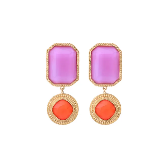 Louise clip-on earrings - red