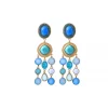Louise clip-on earrings - turquoise