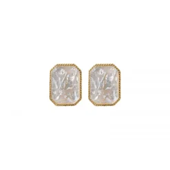Louise clip-on earrings - white