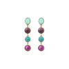 Louise long pierced stud earrings - blue