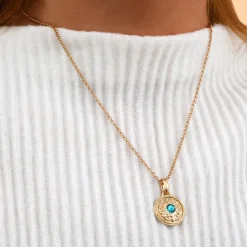 Louise mid-length necklace - turquoise