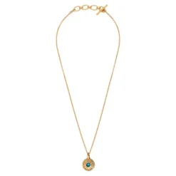 Louise mid-length necklace - turquoise