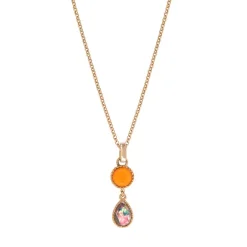 Louise pendant necklace - orange