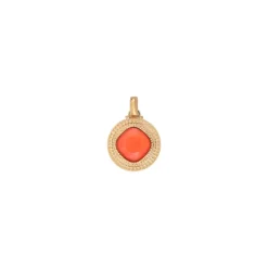 Louise pendant necklace - coral
