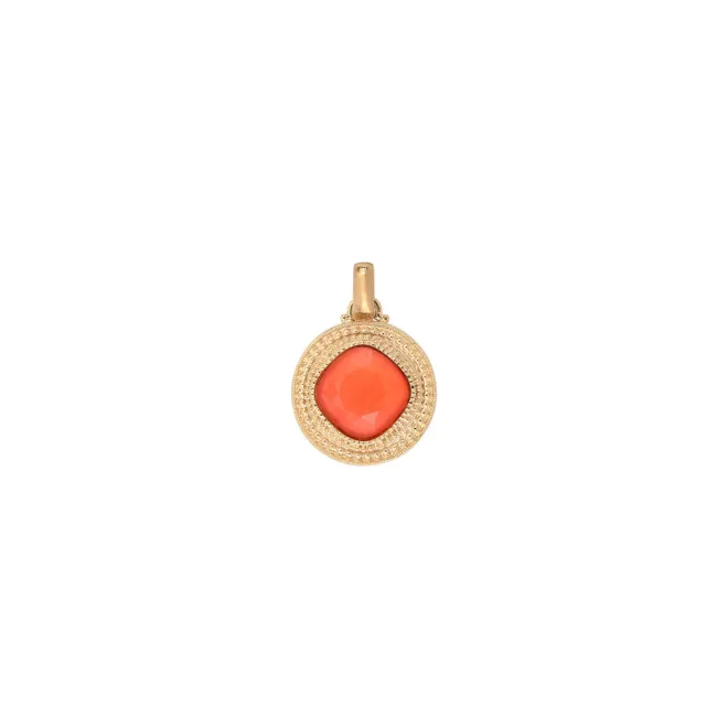 Louise pendant necklace - coral