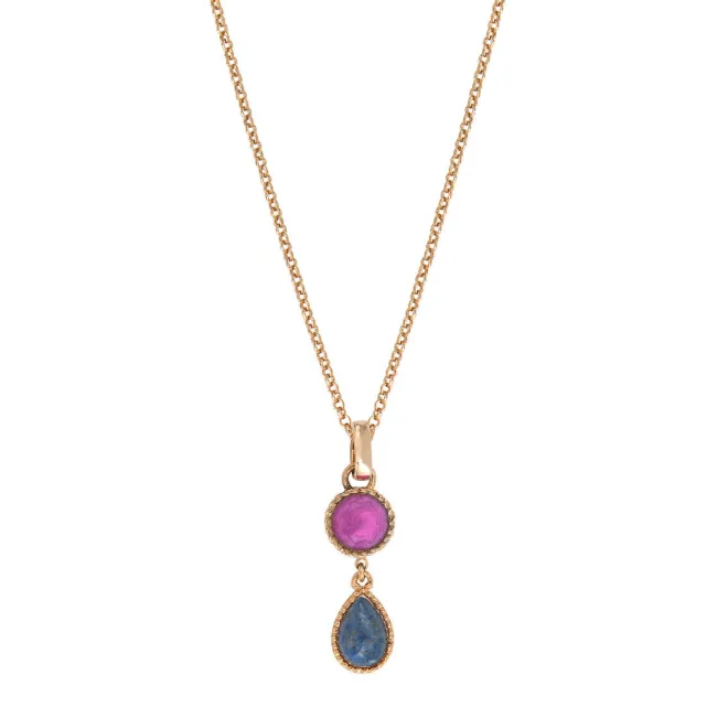 Louise pendant necklace - blue