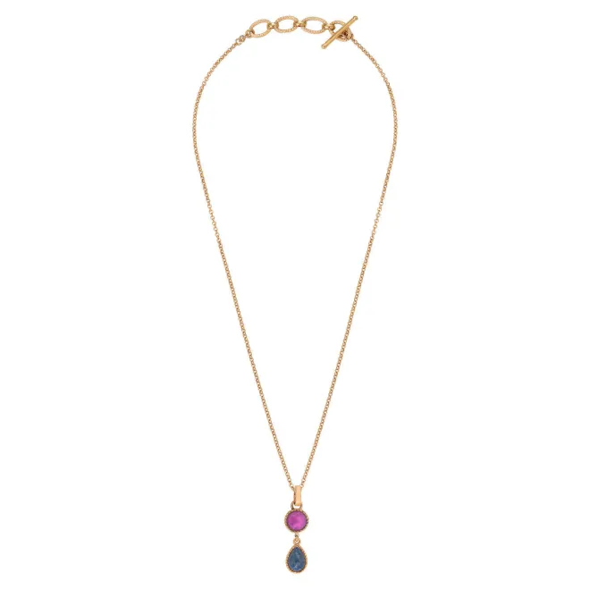 Louise pendant necklace - blue