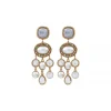 Louise pierced stud earrings - white