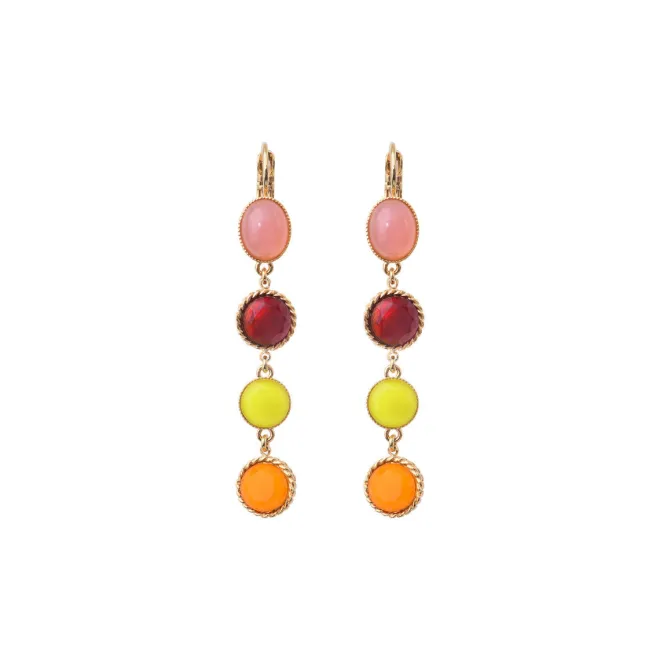 Louise sleeper earrings - red