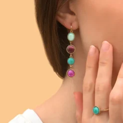 Louise sleeper earrings - blue