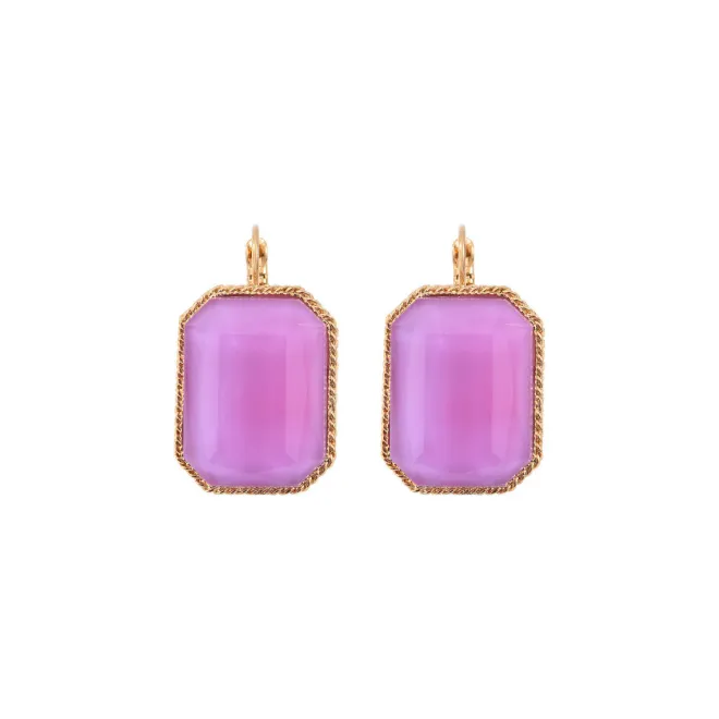 Louise sleeper earrings - violets