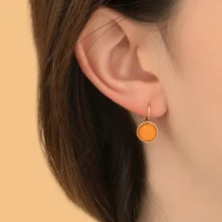 Louise sleeper earrings - orange