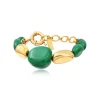 Loulou adjustable bracelet – green and gold