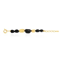 Loulou adjustable bracelet – black and gold
