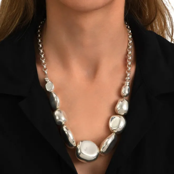 Loulou adjustable necklace - silver