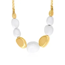 Loulou chain necklace – gold and white