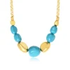 Loulou chain necklace – turquoise and gold