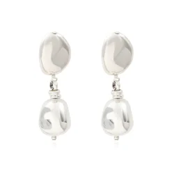 Loulou clip-on earrings - silver