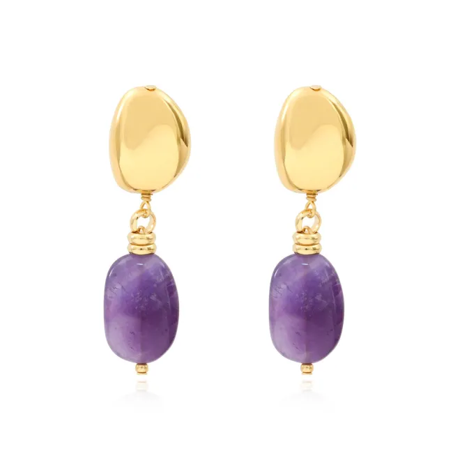 Loulou clip-on earrings - violets