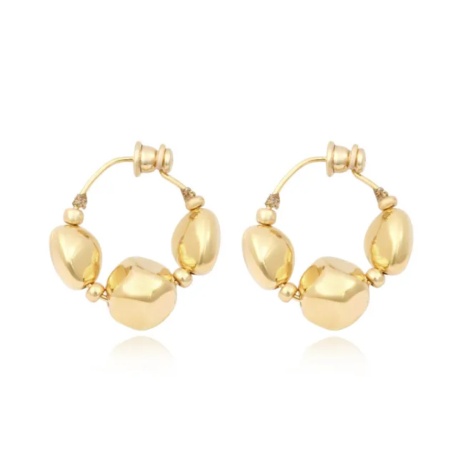 Loulou delicate hoop earrings - gold