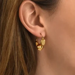 Loulou delicate hoop earrings - gold