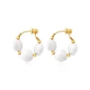Loulou hoop earrings – gold and white