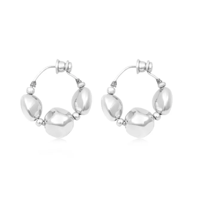 Loulou hoop earrings - silver