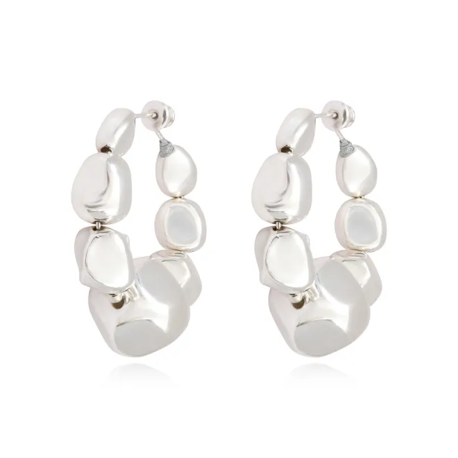 Loulou hoop earrings - silver