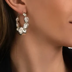 Loulou hoop earrings - silver