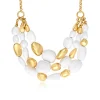 Loulou statement necklace – gold and white