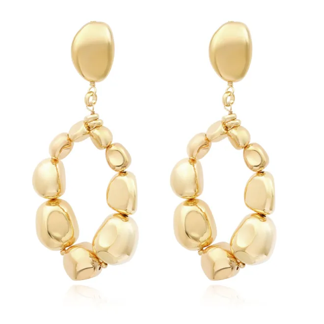 Loulou wide clip-on earrings - gold