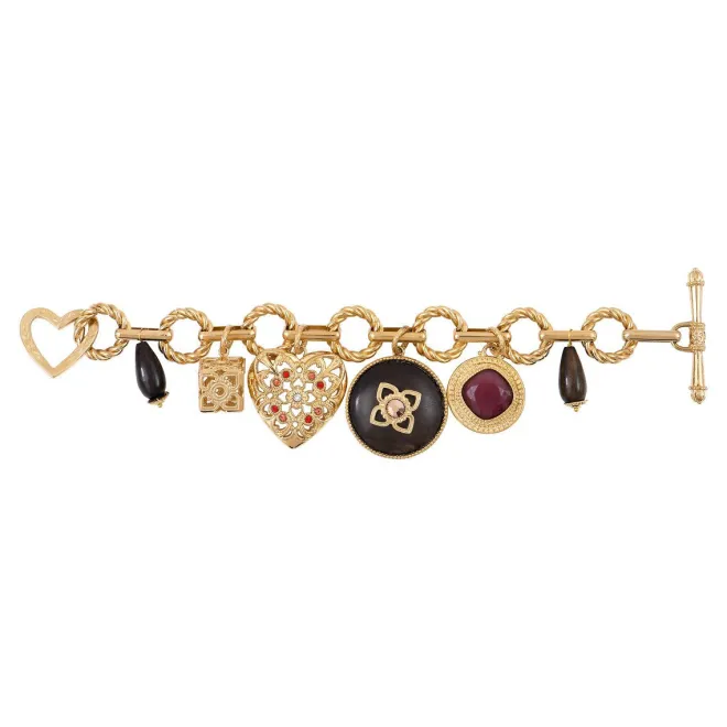Lucky Charm Flexible Chain Bracelet - Red
