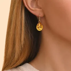 Lucky Charm Hoop Earrings - Yellow