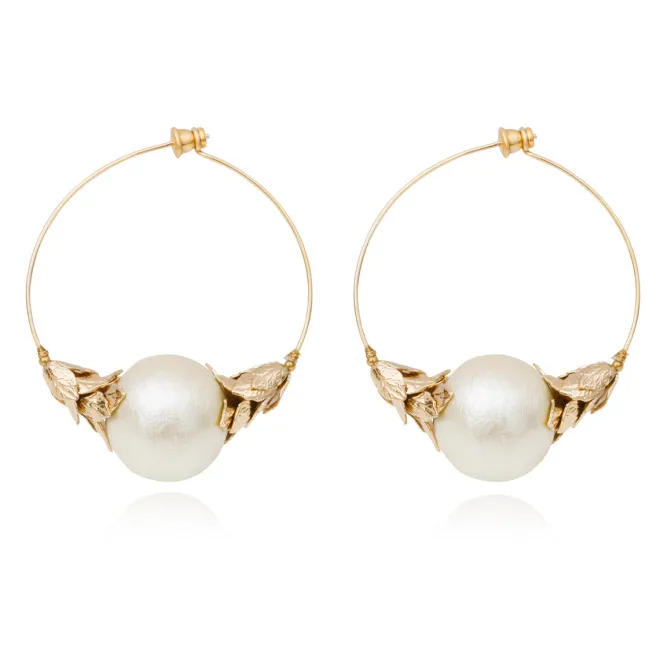 Lucy hoop earrings - white