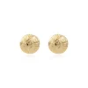Lucy pierced stud earrings in fine gold-plated metal - white