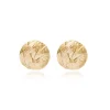 Lucy round clip-on earrings - white