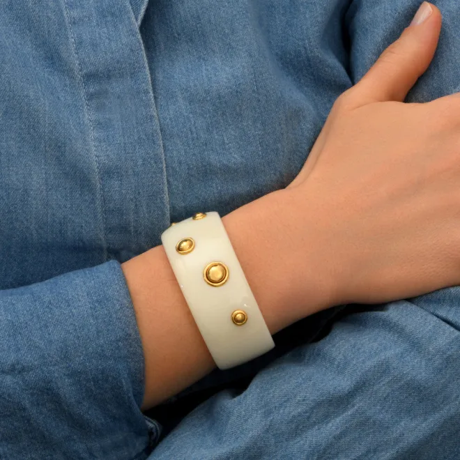 Masseria cuff bracelet - white