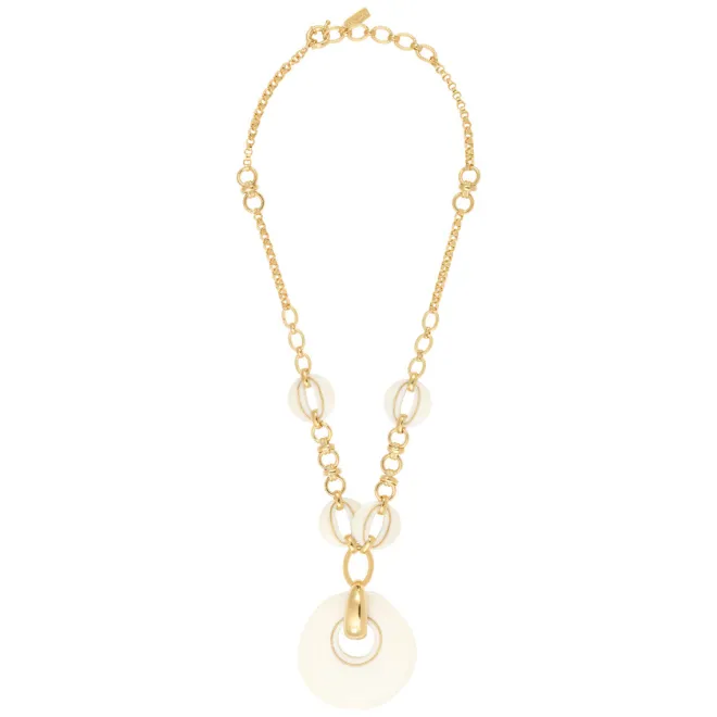 Masseria long chain necklace - white