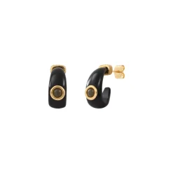 Masseria Mini Stud Earrings - Black